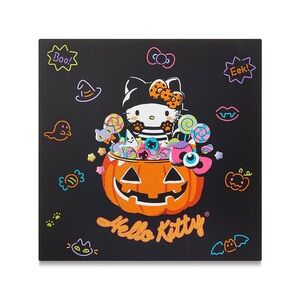 Hello Kitty Wooden Halloween Box Sign Tabletop Decor, 6" x 6"